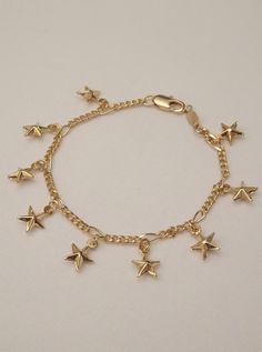 The Star Bracelet | SPARROW Charms Bracelet Gold, Adjustable Metal Charm Bracelet With Star Charm, Adjustable Star Charm Bracelet, Trendy Metal Charm Bracelet With Star Charm, Dainty Adjustable Chain Bracelet With Star Charm, Dainty Star Charm Bracelet, Adjustable Star Charm Chain Bracelet, Gold Jada, Kids Gold Jewellery