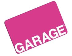 a pink garage sign with the word garage on it