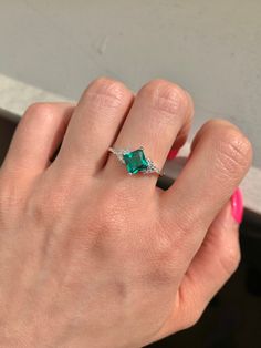 This gorgeous, timeless ring features our favorite stunning emerald design and hand picked crystals. ✦ DETAILS ✦ ✧ Handcrafted ✧ About 2.25 Carat center stone ✧ Natural crystals ✧ Sizes 3.5-11 ✧ Sterling Silver 925 or gold filled ✧ This ring will arrive ready to gift in a Kherish Jewelry Pouch. ✧ PRE-ORDER: Items that are preorder only will ship within 10-15 business days. You will receive an email with the updated processing time if you order a size/option that qualifies for pre-order. ✧ Due to Emerald Design, Ring For Women Gold, Crystal Birthday, Gold Emerald Ring, Timeless Ring, Emerald Ring Gold, Star Jewelry, Emerald Ring, Ring For Women