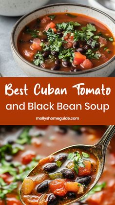 the best cuban tomato and black bean soup