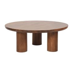 a round wooden table with two legs on the top and one leg in the middle