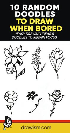 Spark your creative side with 15 Random Doodles to Draw When You're Bored, for all skill levels with easy drawing & doodle art ideas, & more! Click to get started! Thing To Draw When Bored Random, Drawing Ideas Doodles, Doodle Art Ideas, Sketch Things, Small Doodles, Doodles To Draw When Bored, Draw When Bored