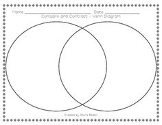 the venn diagram worksheet for comparing two parts of a compare and compare