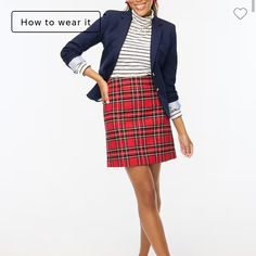 Tartan A-Line Skirt. A-Line Silhouette. Sits Above Waist. Length: 19". Falls Above Knee. 55% Wool/45% Polyester. Machine Wash. Holiday Skirt, Cotton Pencil Skirt, Polka Dot Midi Skirt, Holiday Skirts, Red Pencil Skirt, Eyelet Skirt, Leopard Skirt, Tweed Mini Skirt, Pencil Skirt White