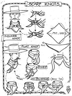 Rodeo Darlin' Cowboy Knot, Western Scarf, Fashion Infographic, Scarf Knots, Cowboy Gear, Cowboy Girl, Looks Country, Square Knot, Line Dance