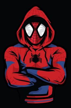 a spider man with his arms crossed