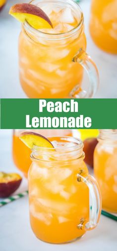 this peach lemonade is the perfect drink to enjoy on a hot summer day it's so delicious and easy to make