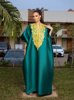 - Made with quality mikado silk fabric 
- Detailed embroidered chest 
- Round neckline 
- Full body length 
- Puffy long sleeves with elalsti at wrist 

CARE INSTRUCTIONS 
- Soft machine wash 
- Cool iron press on wrong side Bubu Dresses, Ankara Bubu Gown Styles, Priestess Dress, Bubu Styles, Abaya Mode, Bubu Gown, Boubou Styles For Women, Bubu Gown Styles, Nigerian Dress