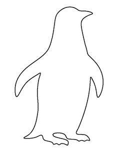 a penguin outline on a white background