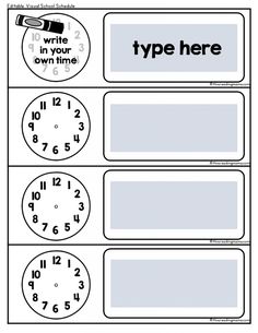 a printable worksheet for telling time to the hour and five o'clock