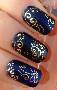 Unghie Nail Art, Gold Nail, Holiday Nail Art, Fabulous Nails, Beautiful Nail Art, Nail Art Inspiration, Creative Nails, Nail Stamping