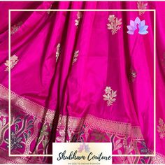 Beautiful Rani Pink Benarasi Pure Silk Saree straight from our weavers. This beauty comes with a blouse stitched to a size 38 and can expand upto a size 42. We made the product ready to drape for you so that you can just focus on looking stunning. Falls/Pico are done and Ready to ship within USA. Just one available. We make sure we provide quality products that are thoroughly inspected before we ship. There may be a slight variation in color due to lightning. These are original pictures of the products and you get what you see. Fitted Paithani Silk Lehenga In Traditional Drape, Fitted Paithani Silk Lehenga With Traditional Drape, Fitted Paithani Silk Lehenga With Zari Work, Pink Paithani Silk Traditional Wear With Resham Embroidery, Fitted Paithani Silk Blouse For Eid, Fitted Paithani Silk Blouse Piece For Eid, Eid Lehenga In Paithani Silk, Designer Paithani Silk Choli With Traditional Drape, Fitted Paithani Silk Traditional Wear