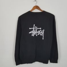 Sweatshirts in used condition Please Dont Expect The Items Is New Or 100% Perfect.... Please do use measurements below to see if this will be a good fit first before purchasing Item Description Tag Labe : STUSSY Tag Size : XL FIT XXL Made : USA Actual Measurements: armpits To armpits: 28 inch x Back Collar to Bottom: 29.5 inch Material: Cotton All items are shipped via Singapore Post with tracking number. Receive the items within 14-21 working days. Items ship using bubble padded envelope. Or it Basic Streetwear T-shirt With Ribbed Cuffs, Basic T-shirt With Ribbed Cuffs For Streetwear, Basic Logo Print Sweatshirt For Streetwear, Basic Sweatshirt With Logo For Streetwear, Branded Long Sleeve Tops For Streetwear, Hip Hop Tops With Ribbed Cuffs And Crew Neck, Black Long Sleeve Sweatshirt For Skateboarding, Urban Style Crew Sweater With Logo Print, Urban Crew Neck Sweater With Logo Print