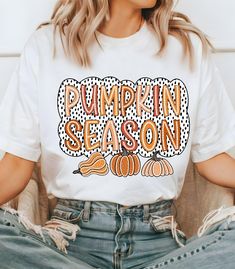 ⚜️About This Item⚜️ %100 Cotton Shirts DTF Printing ⚜️Shipping⚜️ Processing 1 business day Shipment 2-6 business day ⚜️Care Instructions⚜️ To protect this shirt, please wash item inside out in warm/cold water Also please do not dry clean and do not iron directly on the design. Halloween Shirts For Women, Autumn Shirts, Halloween Moms, Fall T Shirt, Pumpkin Season, Pumpkin Seasoning, Halloween Shirts, Dtf Printing, Gift For Grandma