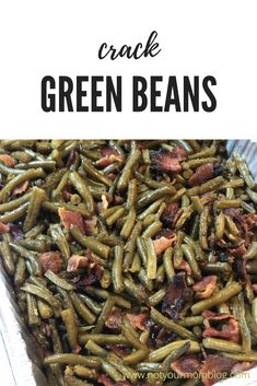 Easter Green Bean Recipes, Yummy Green Beans, Green Bean Side Dish Recipes, Best Green Beans, Cracked Green Beans, Holiday Potluck, Green Beans Side Dish, Green Beans Recipe, Green Bean Recipes