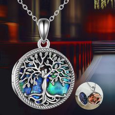 The Tree of Life symbolizes good luck, health, growth, and strength. This locket, inlaid with colorful abalone shell, exudes mystery, elegance, and charm, making it a unique gift for someone you love. 🌲 ❤️ Material Composition: Crafted from 100% 925 sterling silver with an oxidation process for a vintage and classic look. Features: Decorated with abalone shell, it is lead-free, nickel-free, hypoallergenic, and safe for sensitive skin. 🌲 ❤️ Size Pendant Dimensions: 26 x 18.2 mm (1.02 x 0.71 inc Abalone Shell Gemstone Jewelry Gift, Gift Gemstone Jewelry With Abalone Shell, Round Pendant Jewelry With Inlay As Gift, Engraved Mother Of Pearl Necklaces For Gifts, Mother Of Pearl Engraved Necklace For Gift, Engraved Mother Of Pearl Jewelry Gift, Round Pendant Inlay Jewelry Gift, Engraved Mother Of Pearl Jewelry For Gift, Abalone Shell Round Pendant Jewelry Gift