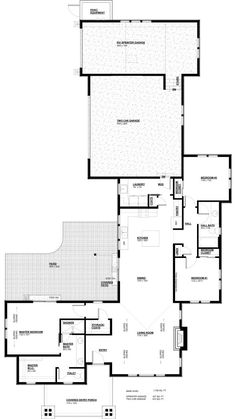 the floor plan for a house with two separate rooms