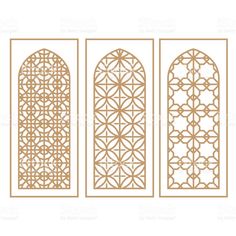 Traditional Arabic Window and Door Pattern, vector set royalty-free traditional arabic window and door pattern vector set stock vector art & more images of arabic style Islamic Partition, Door Pattern, Arabic Decor, Laser Cut Screens, Moroccan Theme, Arabesque Pattern, Arabic Pattern