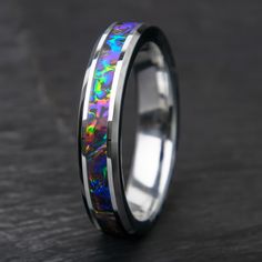 Womens Dichrolam Fire Burl Tungsten Ring 4mm Copperbeard Jewelry Tungsten Metal, Dinosaur Bone Ring, Gibeon Meteorite, Funky Rings, Bone Ring, Meteorite Ring, Buying Process, Unique Gifts For Women, Soap Bubbles