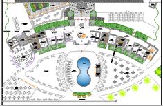 the site plan for an outdoor swimming pool