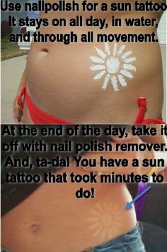 Sewing Paper, Summer Hacks, Tan Tattoo, White Buffet, Beach Hacks, Sun Tattoo, Diy Life, Craft Diy, Projects Diy