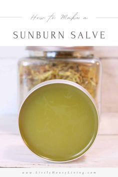 Spent a little too much time in the sun? Here’s how to make a Sunburn Salve that will soothe and protect your skin as it heals. Homemade Salve, Herbal Remedies Recipes, Salve Recipes, Herbal Salves, Healing Salves, Diy Skin Care Recipes, Diy Recipe, Dry Skin Care, Homemade Remedies