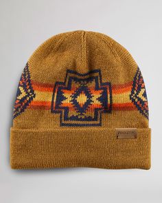 Soft And Warm, This Stretchy Unisex Ribbed Knit Beanie Features A Turn-Back Brim Revealing A Pendleton Logo Patch. Acrylic/nylon/wool Dry Clean Imported Ribbed Knit Beanie, Fisherman Beanie, Handmade Beanies, Fair Isle Knitting Patterns, Pendleton Woolen Mills, Hudson Bay, Beanie Pattern, Fair Isle Knitting, Knitted Poncho