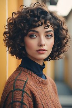 Curly Bob Styles, Bob Haircut Curly, Cute Curly Hairstyles, Wavy Haircuts, How To Lighten Hair, Short Curly Bob