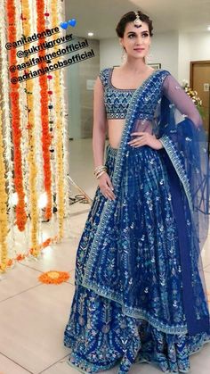 #XtraHot 💋 Follow Me Nimisha Neha Saree Bollywood, Lehnga Dress, Bollywood Lehenga, Designer Bridal Lehenga, Blue Lehenga, Lehenga Choli Online, Indian Bridal Dress, Patiala Salwar, Indian Woman