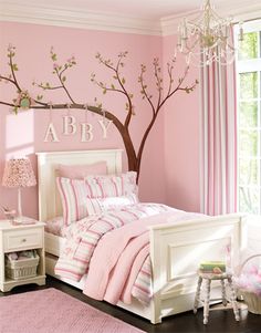 Girls Bedroom Cherry Blossom Bedroom, Princess Room, Daughters Room, Big Girl Rooms, Kids' Room, My New Room, Pottery Barn Kids, New Room, Girl's Room