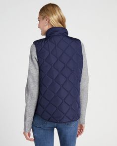 A cozy core lets you do more! This puffer vest makes for an ideal layer with a regular fit, zip-up front and two pockets. Made in the USA of a soft quilted fabric that keeps you snug. | Stargazer Quilted Vest Jacket for Women by Herizon from Wantable Quilted Vest For Layering In Fall, Quilted Functional Vest For Fall, Functional Quilted Vest For Fall, Sporty Vest Outerwear For Fall, Quilted Nylon Vest For Fall, Quilted Functional Winter Vest, Quilted Functional Vest For Winter, Quilted Vest For Cold Weather, Functional Quilted Vest For Winter