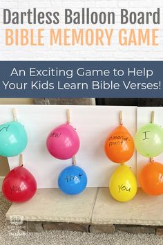 an exciting game to help your kids learn bible verses with these balloon board games