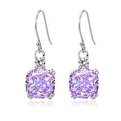 PRICES MAY VARY. Hypoallergenic: You are always looking for a hypoallergenic and beautiful earring. It happens that it is almost tailor-made for you. The S925 sterling silver material better protects your sensitive ears High-quality luster: The purple gemstone is particularly dazzling and shining under the light. Whether it is your birthday, wedding, Valentine's Day, anniversary, it can make you stand out from the crowd Exquisite design: Made of natural zircon cut with a unique process, they have a diamond-like luster and color. The sterling silver material will not feel heavy even if worn for a long time. The overall weight is about 3.2g, which is very suitable for daily wear Gift box packaging: Each pair of earrings is packaged in a gift box, which is a great choice for your own use and It Is Your Birthday, Birthday Gift For Mom, Purple Earrings, Zirconia Earrings, Crystal Drop, Silver Material, Diamond Crystal, Mom Birthday Gift, Sensitive Ears