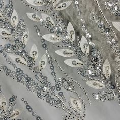 Beaded 3D Floral Lace Fabric Embroidered on 100% Polyester Net Mesh | Lace USA Quinceanera Crown, Couture Fabric, Floral Lace Fabric, Holiday Hours, Bridal Fabric, Bridal Tiara, Dance Performance, Champagne Color, Gorgeous Fabrics