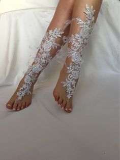 Soleless Sandals, White Lace Shoes, Barefoot Sandals Wedding, Lace Sandals, Wedding Boots, Wedding Shoes Lace, White Wedding Shoes, Nude Shoes, Sandals White