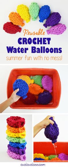 crochet water balloons are fun for kids to play with and learn how to make them