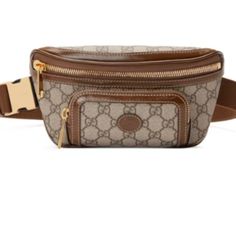 This Belt Bag Is Crafted From Beige Gg Supreme Canvas With A Brown Leather Trim. The Style Is Completed By One Of Gucci's Most Historic Codesthe Interlocking G. Perfect For Travel Or Running Errands. Handsfree! Keeps Your Items Secure With 3 Zippered Pockets. Worn Twice. Gucci Belt Bag, Bags Gucci, Gucci Belt, Gucci Bags, Leather Trim, Belt Bag, Running Errands, Leather Trims, Gucci Bag