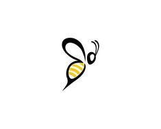 a bee logo with the letter b in it's center and an insect on its back