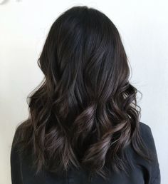 Dark Brown Hair 2023 Trends, Dark Brownish Black Hair, Level 3 Hair Color, Mocha Balayage Dark Brown, Brownish Black Hair, Dark Brown Almost Black Hair, Subtle Balayage Black Hair, Dark Brown Hair Balayage, Short Dark Brown Hair