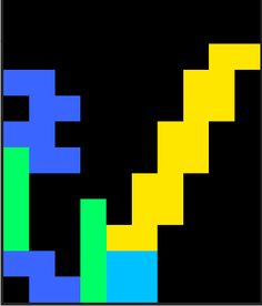 an old computer game that is playing with colors and lines on the screen, as if it were pixel art