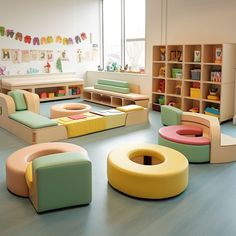 the children's room is clean and ready for their parents to use it as a playroom