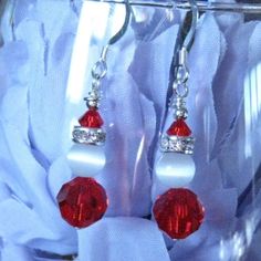 Santa Earrings Swarovski Crystal Earrings Christmas | Etsy Christmas Jewelry Diy, Santa Earrings, Holiday Earrings, Earrings Christmas, Holiday Earring, Swarovski Crystal Earrings, Swarovski Earrings, Christmas Earrings, Christmas Jewelry