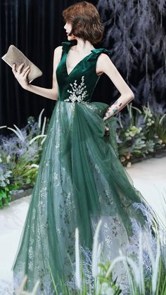 Formal Dress Green, Tulle Party Dress, Green Tulle, A Line Evening Dress, Color Rush, Prom Dresses For Sale, Evening Dress Fashion, Green Prom Dress