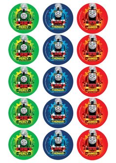 thomas the tank engine birthday cupcake toppers