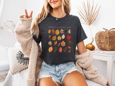 This Autumn Leaves T-Shirt is the perfect shirt for fall lovers. The leaf mandala design gives off a cozy and nature-inspired vibe, making it ideal for those who enjoy the beauty of autumn. This shirt is relevant for Thanksgiving, Halloween, and any fall-related occasion. Product features - Shoulder tape for added stability - Knitted in one piece without side seams - Ribbed knit collar for shape retention - Made from strong and smooth fabric perfect for printing - Classic fit for comfy wear Care Leaf Mandala, Fall Lovers, Comfy Wear, Autumn Colors, Gifts For Nature Lovers, Fall Foliage, Knit Collar, Mandala Design, Perfect Shirt