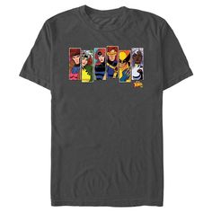 Get ready to save the world with these all-new officially licensed designs from Disney's retro-inspired animated series X-Men '97! This new Men's X-Men '97 Mutant Panels Graphic T-Shirt features panels of Gambit, Rogue, Jean Grey, Cyclops, Wolverine, and Storm across the front. Pick up where X-Men: The Animated Series from the '90s left off with more mutant adventures from X-Men '97! Gambit Rogue, Cyclops Wolverine, Wolverine And Storm, Marvel X, Graphic Tee Design, Jean Grey, Sweaters And Jeans, Mens Graphic Tee, Quality T Shirts