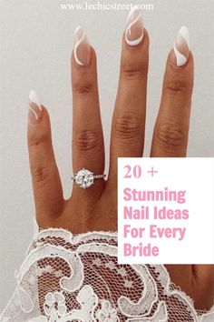 wedding nails, wedding, bridal nails, bridal nails designs, wedding nails for bride, wedding nail design Wedding Nails With Design, Bridal Nails Square, Wedding Party Nails, Nails For The Bride, Bachelorette Nails