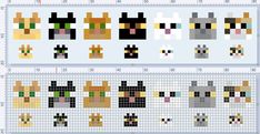 an image of some pixellated animals in different sizes and colors on a computer screen