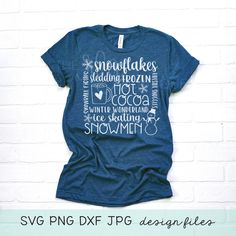 a t - shirt with the words snowflakes written on it