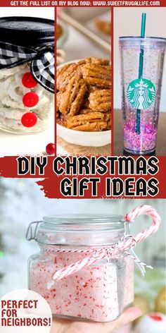 christmas gift ideas for kids and adults with text overlay that reads diy christmas gift ideas